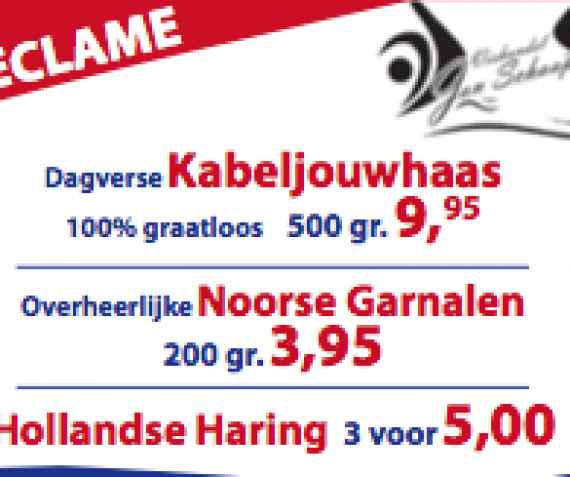 Aanbiedingen Vishandel Jan Schaap