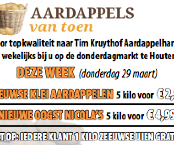 Aanbiedingen Aardappelhandel kruythof!