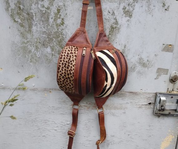 Leren festival tas