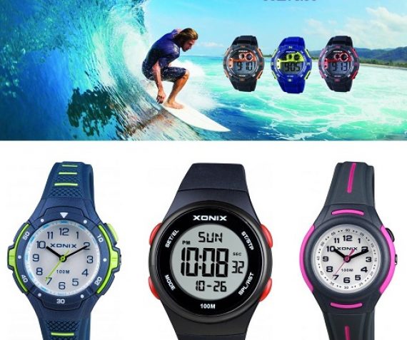 Diverse nieuwe Xonix horloges waterdicht.