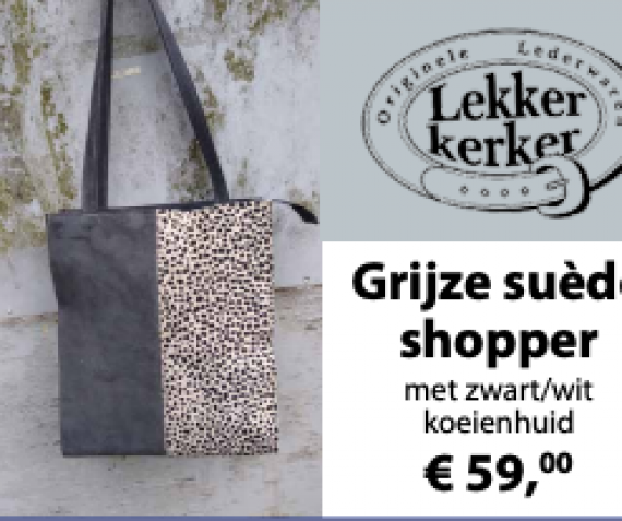 Grijze Suède shopper!