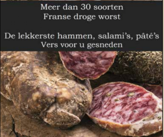 Meer dan 30 soorten Franse droge worsten!