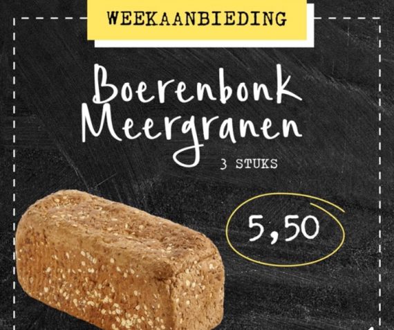 Ambachtelijk brood 3 stuk 5,50