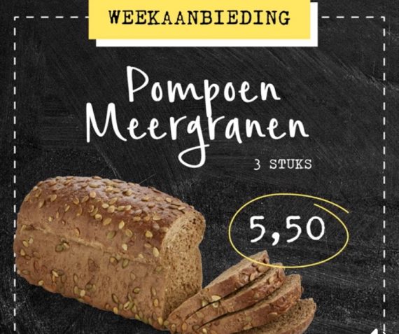 Ambachtelijk pompoen brood 3 stuks 5,50