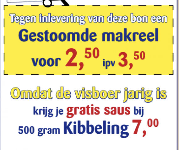 Verse sliptong, gestoomde makreel en kibbeling
