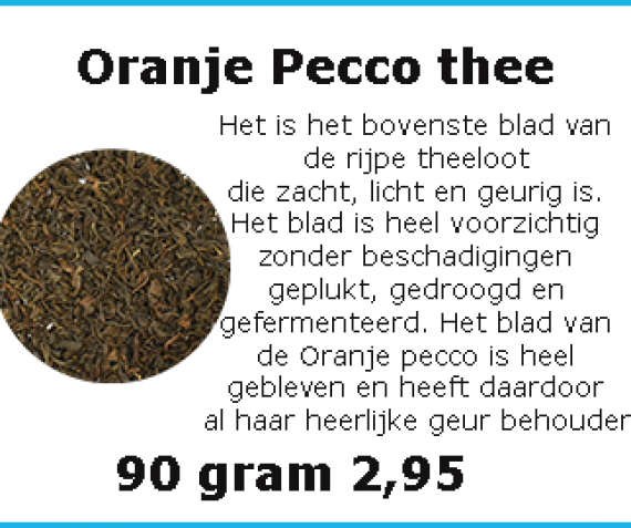 Oranje Pecco thee