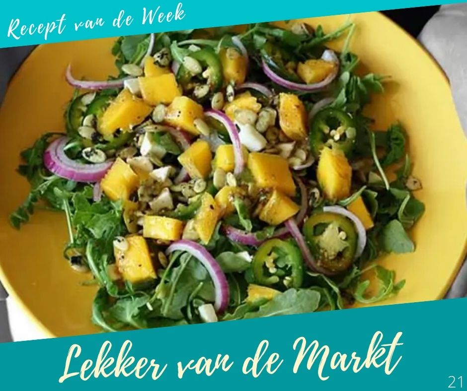 Rucolasalade met mango, avocado en tomaat (21)