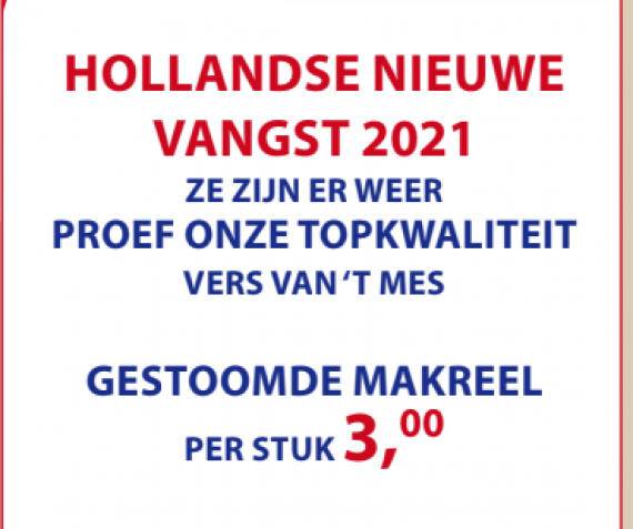 Hollandse nieuwe 2021 (nieuwe vangst)