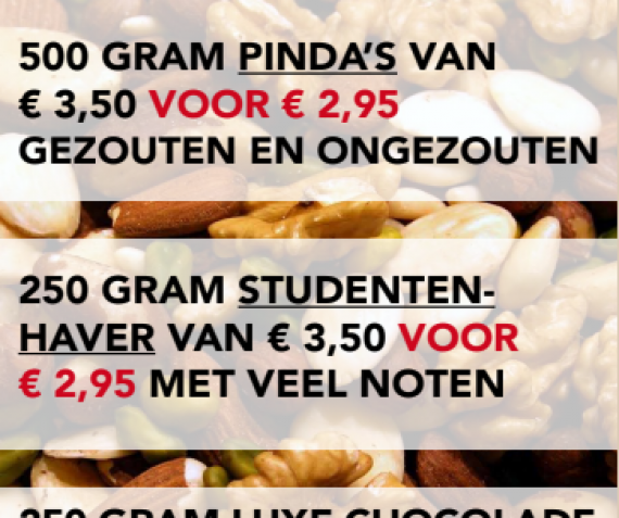 Noten en zuidvruchten acties