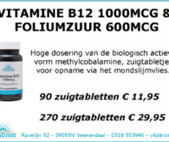 Vitamine b12, foliumzuur en meer