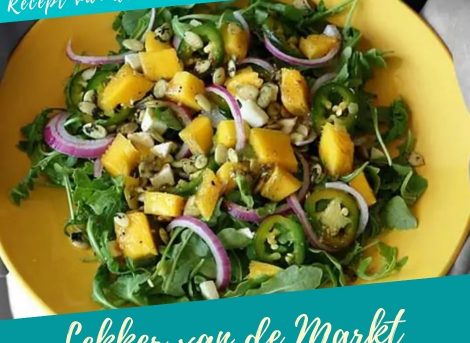 Rucolasalade met mango, avocado en tomaat (21)