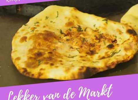 Naanbrood met knoflook en yoghurt