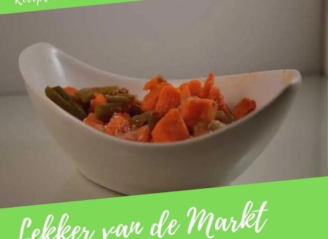 Gehaktschotel met zoete aardappel en sperziebonen
