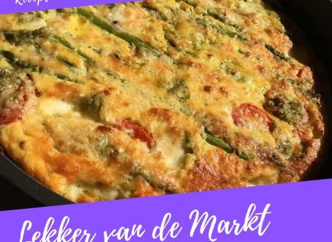 Hartige taart met asperges