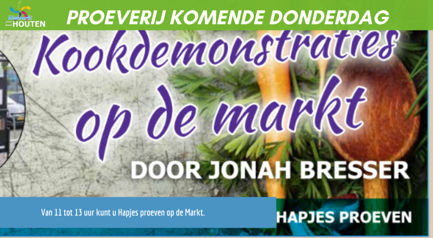 29 Juni Kookdemonstraties op de Markt.