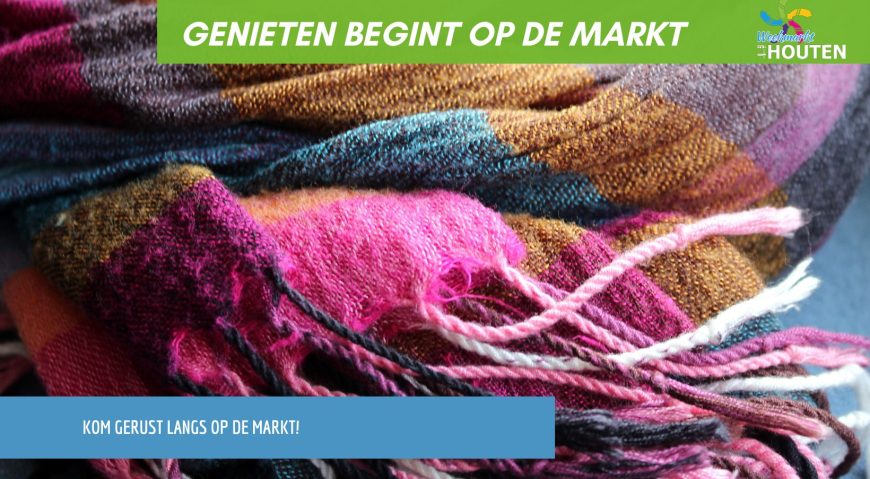 Een winterse markt in de week na nieuwjaar