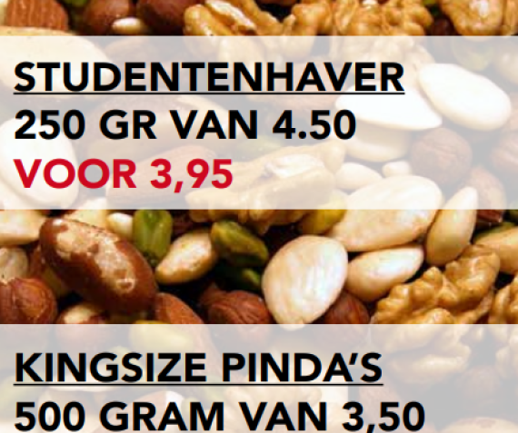 Lekkere noten en zuidvruchten haal je op de markt