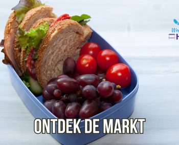 De lunchtrommels vul je op de markt