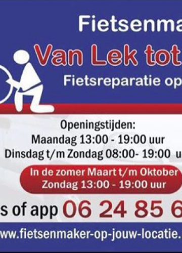 de Mobiele Fietsenmaker op de markt:  Van Lek tot Linge